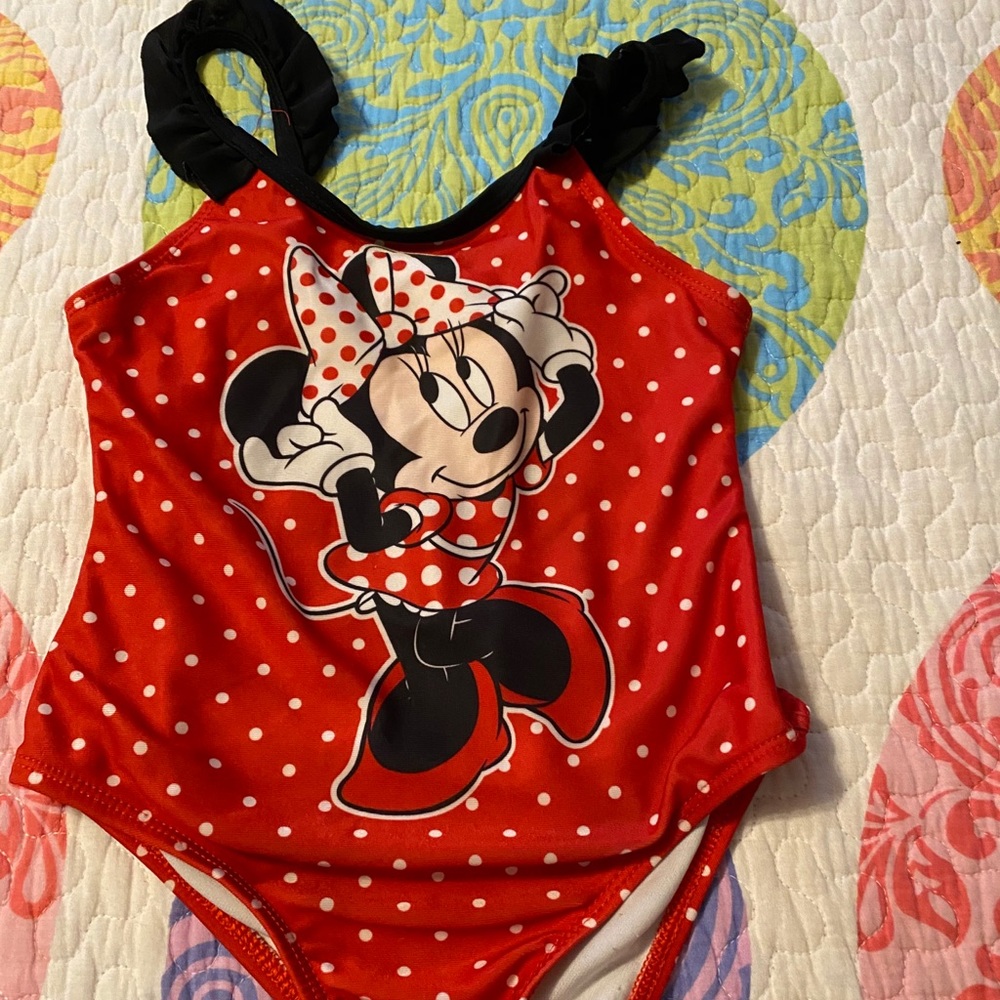 Girls Disney Minnie Mouse swimsuit size 5T